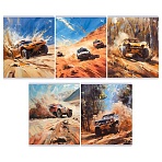 Тетрадь 48л., А5, клетка BG «Sports art», выб. лак