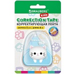 Корректирующая лента BRAUBERG KIDS «Котенок»5 мм х 6 мкорпус ассортиблистер272494