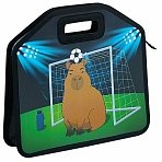 Папка-сумка ЮНЛАНДИЯ, 1 отделение, фетровые ручки, 34×30х11 см, Capyball