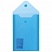 превью Папка-конверт с кнопкой МАЛОГО ФОРМАТА (105×148 мм), А6, синяя, 0.18 мм, BRAUBERG