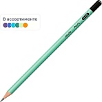 Карандаш чернографитный Attache Pearly, круглый, б/ласт, ассорти