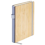 Ежедневник недатированный А5 145×213мм BRAUBERG «Bamboo», резинка, держатель, 160л, коричневый