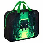 Папка на молнии с ручками BRAUBERG А4, 1 отделение, полиэстер, 80 мм, Digital spider