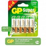 Батарейки GP Super AA/LR6 15A6/4-2CR10 10шт/уп (6+4)