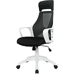 Кресло для руководителя Easy Chair 578 TC черное/белое (ткань/сетка/пластик)