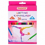 Карандаши цветные ПИФАГОР «БЫСТРЕЕ! ВЫШЕ! СИЛЬНЕЕ! », 36 цветов, классические, заточенные