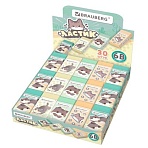 Ластик BRAUBERG CUTE CATS, 50×24х10 мм, прямоугольный, цвет ластика ассорти, эко-пвх, картонный держатель