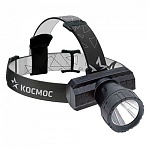 Фонарь налобный аккумуляторный КОСМОС 3 Вт LED, Li-ion, заряд от USB