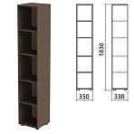 Шкаф (стеллаж) «Канц» 350×330х1830 мм, 4 полки, цвет венге