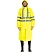 превью Плащ сигнальный влагозащитный Waterproof Line Extra-V-ПЛ плащёвая ткань с ПВХ покрытием на молнии жёлтый с СОП (размер 88-92 (44-46), рост 170-176)