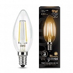 Лампа светодиодная Gauss LED Filament 9 Вт E14 свеча 2700 К теплый белый свет