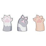 Самоклеящийся блок фигурный MESHU «Paws», 40л., европодвеc, ассорти