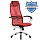 Кресло офисное МЕТТА «BK-8CH», ткань-сетка, хром, красное