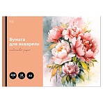 Папка для акварели, 10л., А3 BG «Пионы», 200г/м2