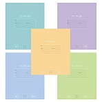 Тетрадь 24 л., HATBER-ECO клетка, офсет №2 ЭКОНОМ, обложка картон, PUREcolour (микс в спайке), 092112