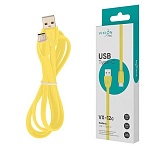 Кабель силиконовый USB – Type-C, 1 м, VIXION PRO VX-12c, для зарядки и передачи данных, желтый, 03035