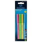 Набор шариковых ручек Schneider «Tops 505 F Candy» 4шт., синие, 0.8мм, корпус неон ассорти, блистер