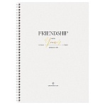 Тетрадь 80л., А4, клетка на гребне GreenwichLine «Friendship», матовая ламинация, тиснение фольгой, 80г/м2