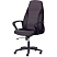 превью Кресло для руководителя Easy Chair Impreza серое/чёрное (ткань/сетка/экокожа, пластик)