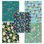 Тетрадь А5, 48 л., BRAUBERG, скоба, клетка, TWIN-лак, «Карпы Кои» (микс в спайке)