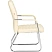 превью Конференц-кресло Комус Мебель (Easy Chair) 806 бежевое (экокожа, металл хромированный)
