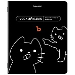 Тетрадь предметная МЕМЫ 48 л., TWIN-лак, РУССКИЙ ЯЗЫК, линия, подсказ, BRAUBERG
