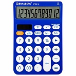 Калькулятор настольный BRAUBERG STYLE-12-BL (157×106 мм)12 разрядовдвойное питаниеСИНИЙ272966