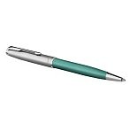 Ручка шариковая Parker «Sonnet Sand Blasted Metal&Green Lacquer» черная, 1.0мм, поворот., подарочная упаковка