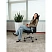 превью Кресло для руководителя Комус Мебель (Easy Chair) 577 чёрное (экокожа/сетка/ткань, металл хромированный)