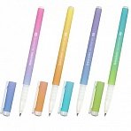 Ручка шариковая BRAUBERG SOFT TOUCH GRIP «GRADIENT PASTEL», СИНЯЯ, мягкое покрытие, ассорти, узел 0.7 мм