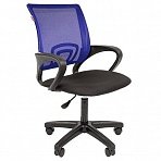 Кресло офисное Easy Chair 304 LT черное/синее (пластик/ткань/сетка)