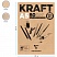 превью Блокнот для эскизов и зарисовок 50л. А5 на склейке Clairefontaine «Kraft», 120г/м2, верже, крафт