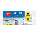 Мешки для мусора 35л OfficeClean ПНД, 48×55 см, 6мкм, 30шт., белые, в рулоне