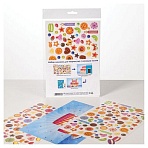 Наклейки бумажные с игровым полем НАБОР 2л, 184 наклейки, Сладкое настроение, HTB,2Н5н, ш/к65803