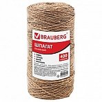 Нить BRAUBERG банковская льняная, диаметр 1.5 мм, длина 400 м