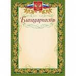 Благодарность зеленая рамка лавровый лист (А4, 140 г/кв. м, 40 листов в упаковке)