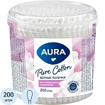 Палочки ватные Aura 200 штук в упаковке