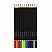превью Карандаши цветные BRAUBERG, 12 цветов, трехгранные, черный корпус, высшее качество, живопись