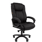 Кресло офисное Chairman CH 410, НАГРУЗКА до 180 кг, пружинный блок в сиденье, ткань SX, черное