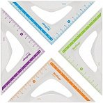 Треугольник 45°, 10см Berlingo «Color», пластиковый, ассорти, европодвес