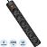 превью Сетевой фильтр Defender DFS 151 1.8 м, черный, 6 розеток(99494)