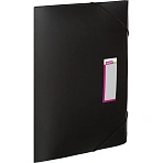 Папка-короб на резинках Attache А3 пластиковая черная (0.8 мм, до 300 листов)
