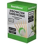 Зубочистки бамбуковые 1000 шт. в индивидуальной упаковке, BOOMHOUSE (БУМХАУС)