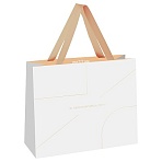 Пакет подарочный 32×26×12см MESHU «Monocolor. White», отд. фольгой, матовая ламинация