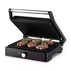 Электрогриль KITFORT KT-3662, 2000 Вт, фиксированные панели, регулировка температуры, серебро/черный