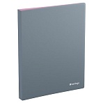 Папка на 4 кольцах Berlingo «Soft Touch Pro» A4, 25мм, 700мкм, D-кольца, с внутр. карманом, серая, внутр. лиловая, софт-тач