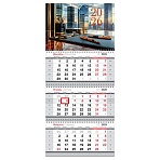 Календарь квартальный 3 бл. на 3 гр., 295×660 мм BG «Офис», с бегунком, 2026г.