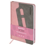 Ежедневник датированный 2026, А5, 138×213 мм, BRAUBERG «Assistant», под кожу, держатель, розовый