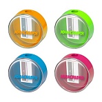 Точилка с контейнером ЮНЛАНДИЯ «ШАРИК НЕОН», неоновые цвета ассорти