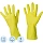 Перчатки Luscan резиновые латекс хлопковое напыление желтые р XL (5 пар/уп)
